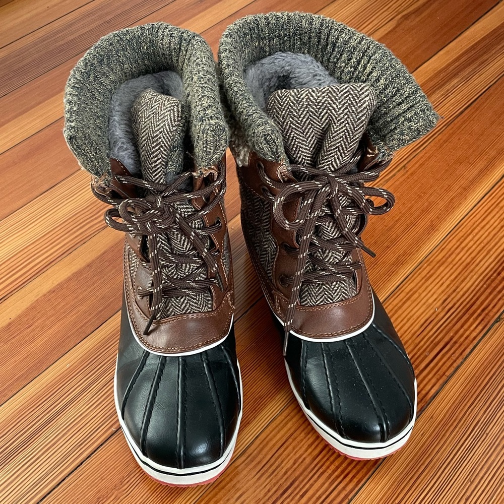 DREAM PAIRS Women's Mid Calf Winter Snow Boots